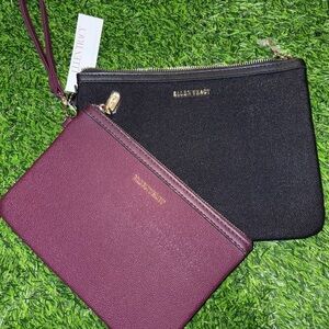 Ellen Tracy Maroon and Black Clutch Duo